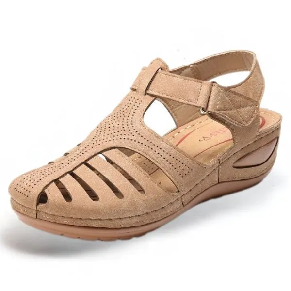 Fabiola® | Vintage Style Leather Orthopedic Sandals
