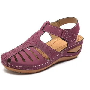 Fabiola® | Vintage Style Leather Orthopedic Sandals