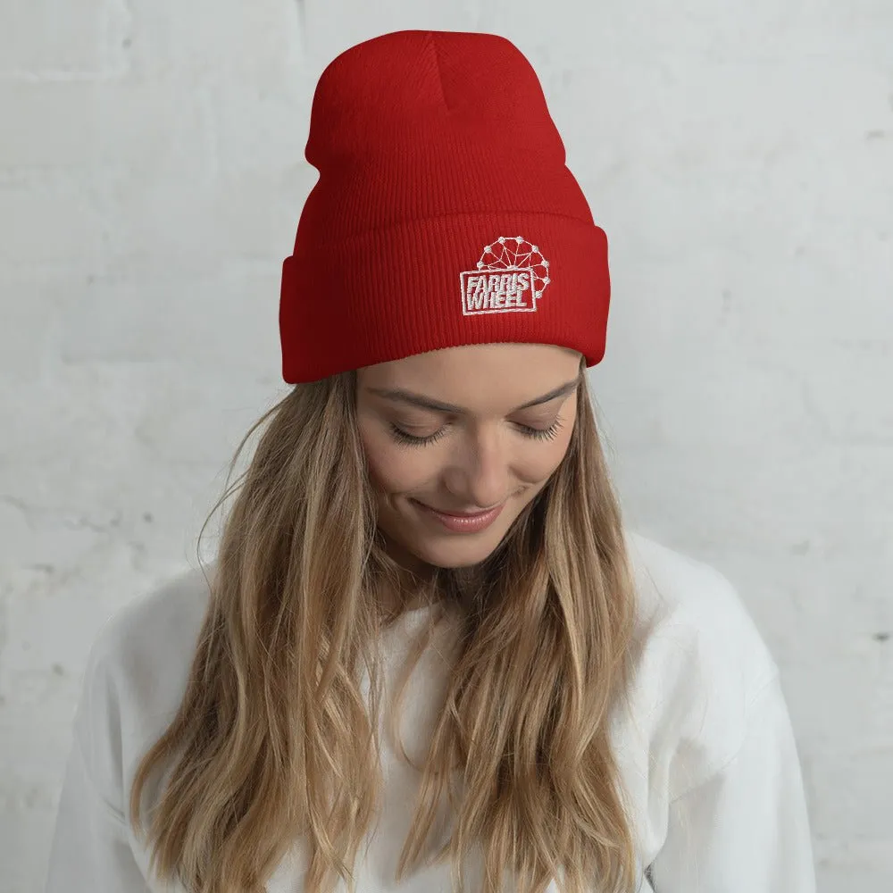Farris Wheel Embroidered Cuffed Beanie
