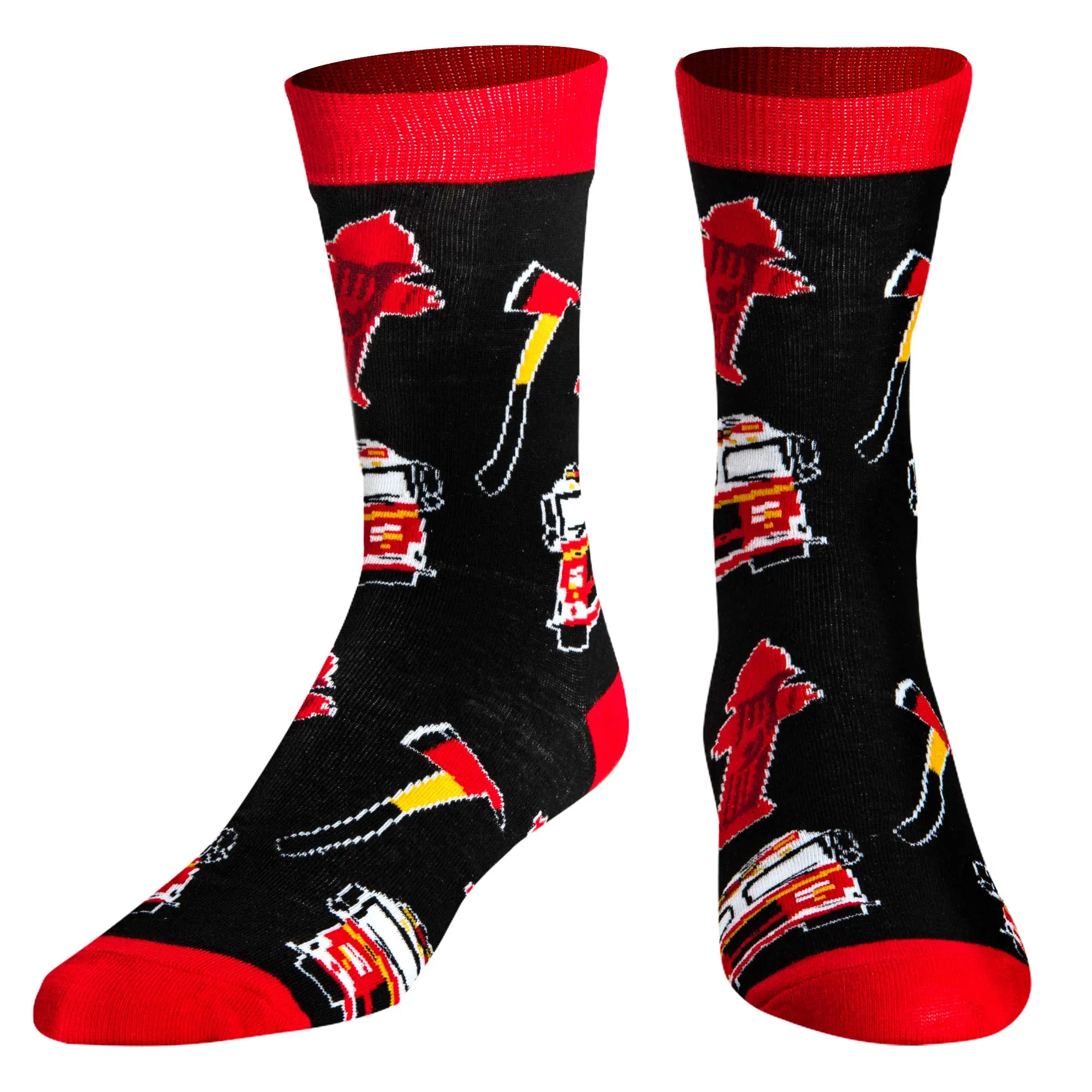 Firefighter - Mens Crew Folded - Crazy Socks | Stuffology Boutique