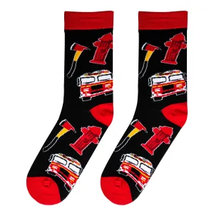 Firefighter - Mens Crew Folded - Crazy Socks | Stuffology Boutique