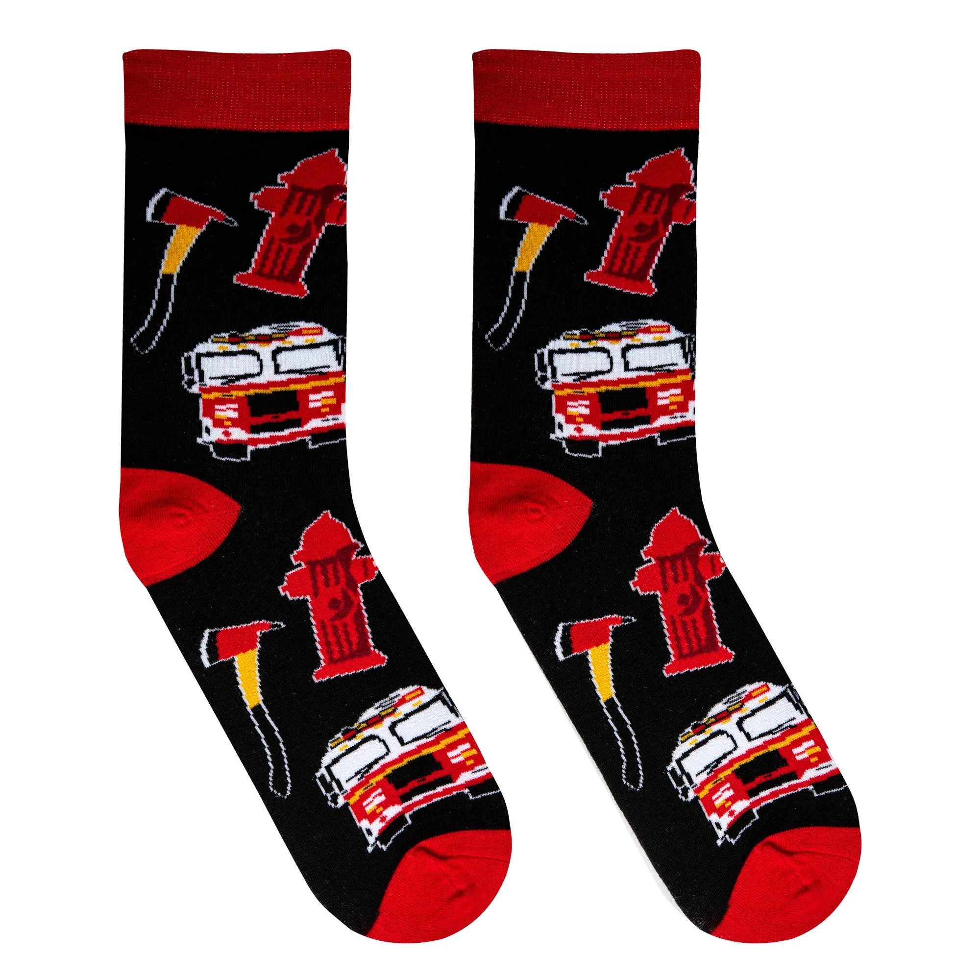 Firefighter - Mens Crew Folded - Crazy Socks | Stuffology Boutique