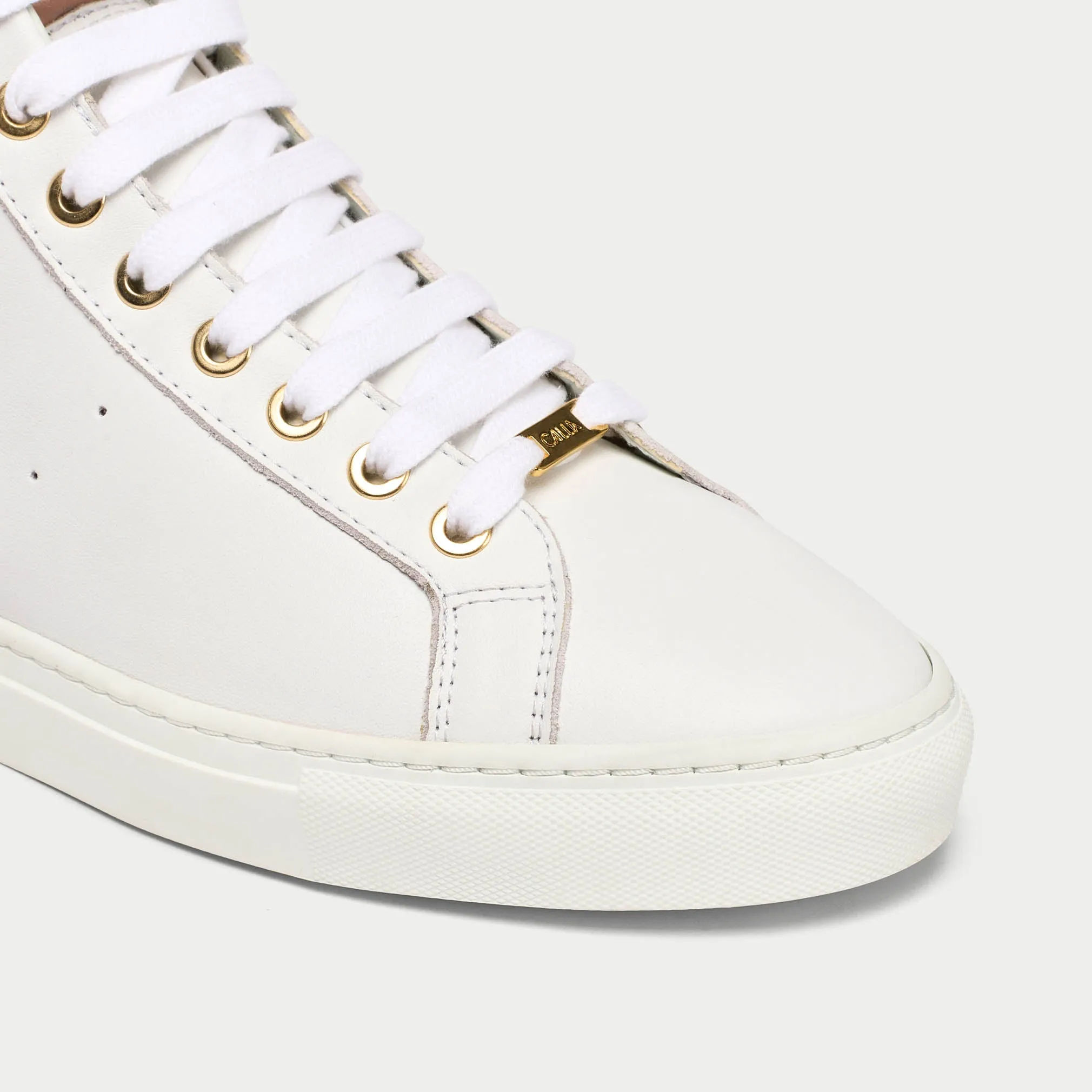 Flare - White Dusty Pink Leather