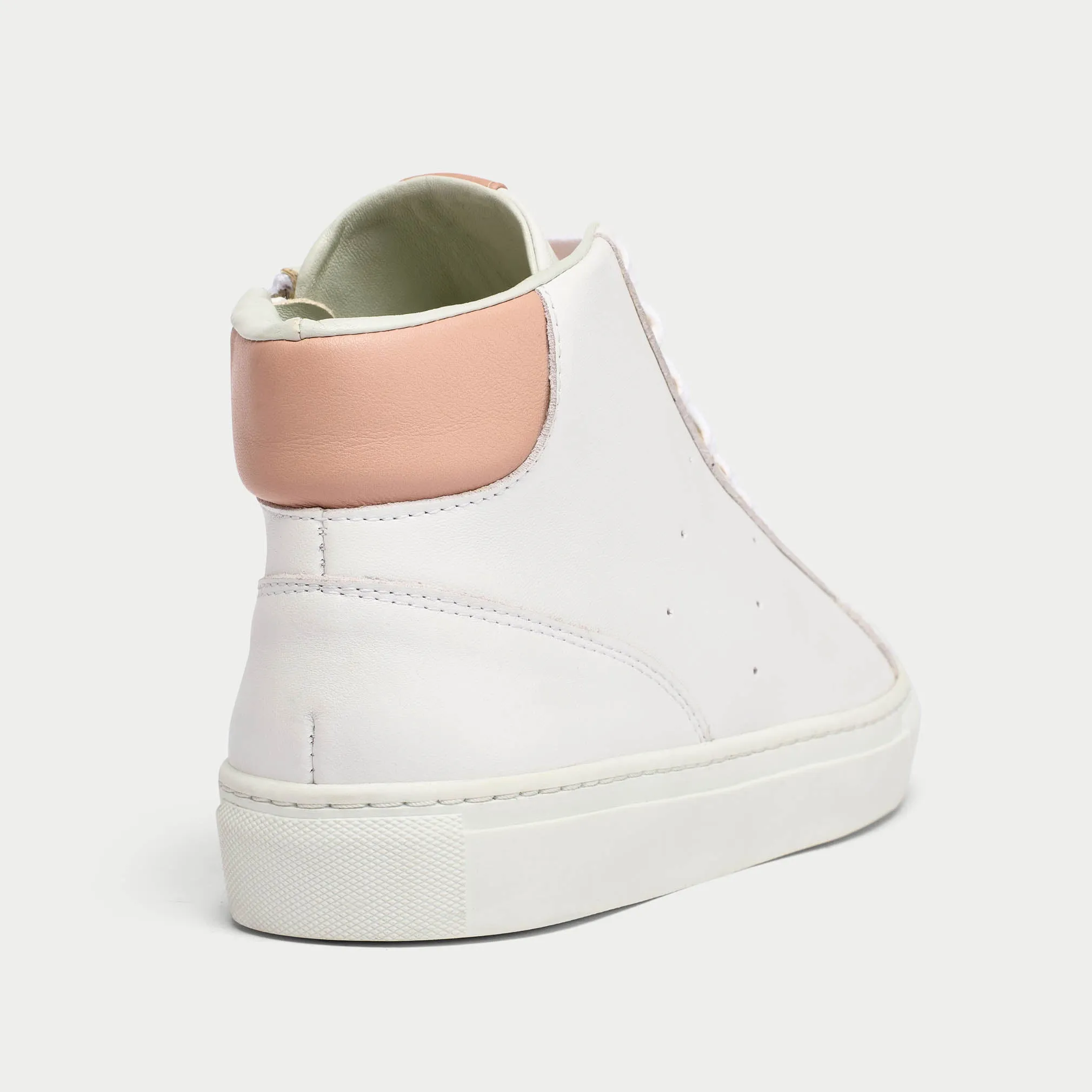 Flare - White Dusty Pink Leather