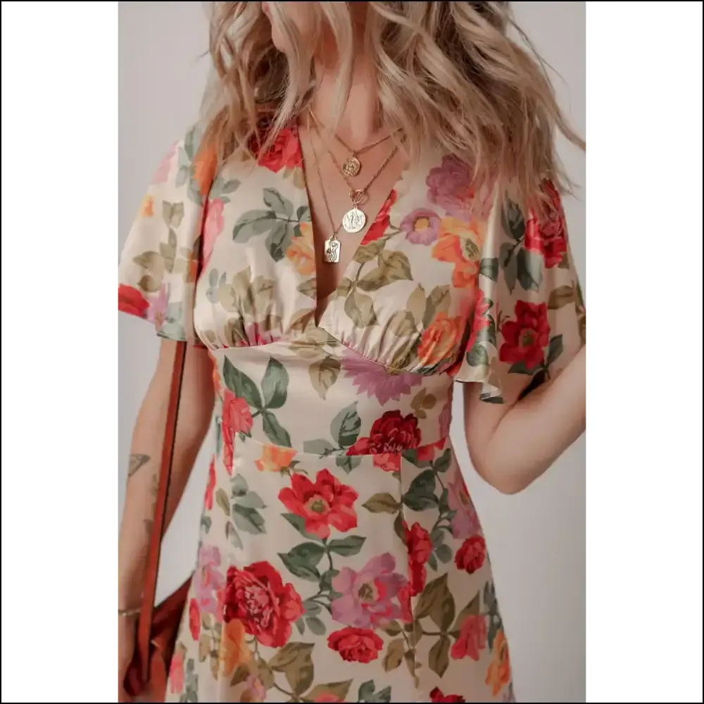 Floral v Neck Slit Maxi Dress: so Comfy, Youll  Live in It! Needful Things