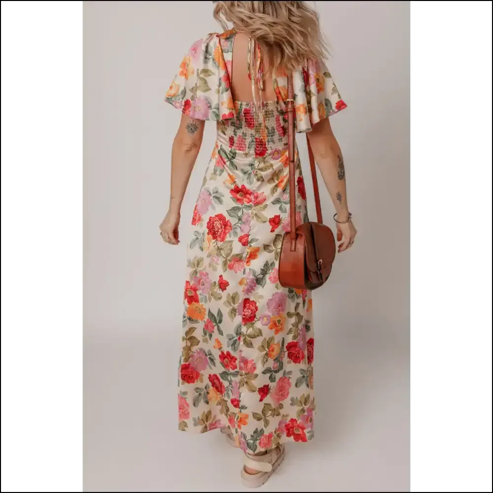 Floral v Neck Slit Maxi Dress: so Comfy, Youll  Live in It! Needful Things