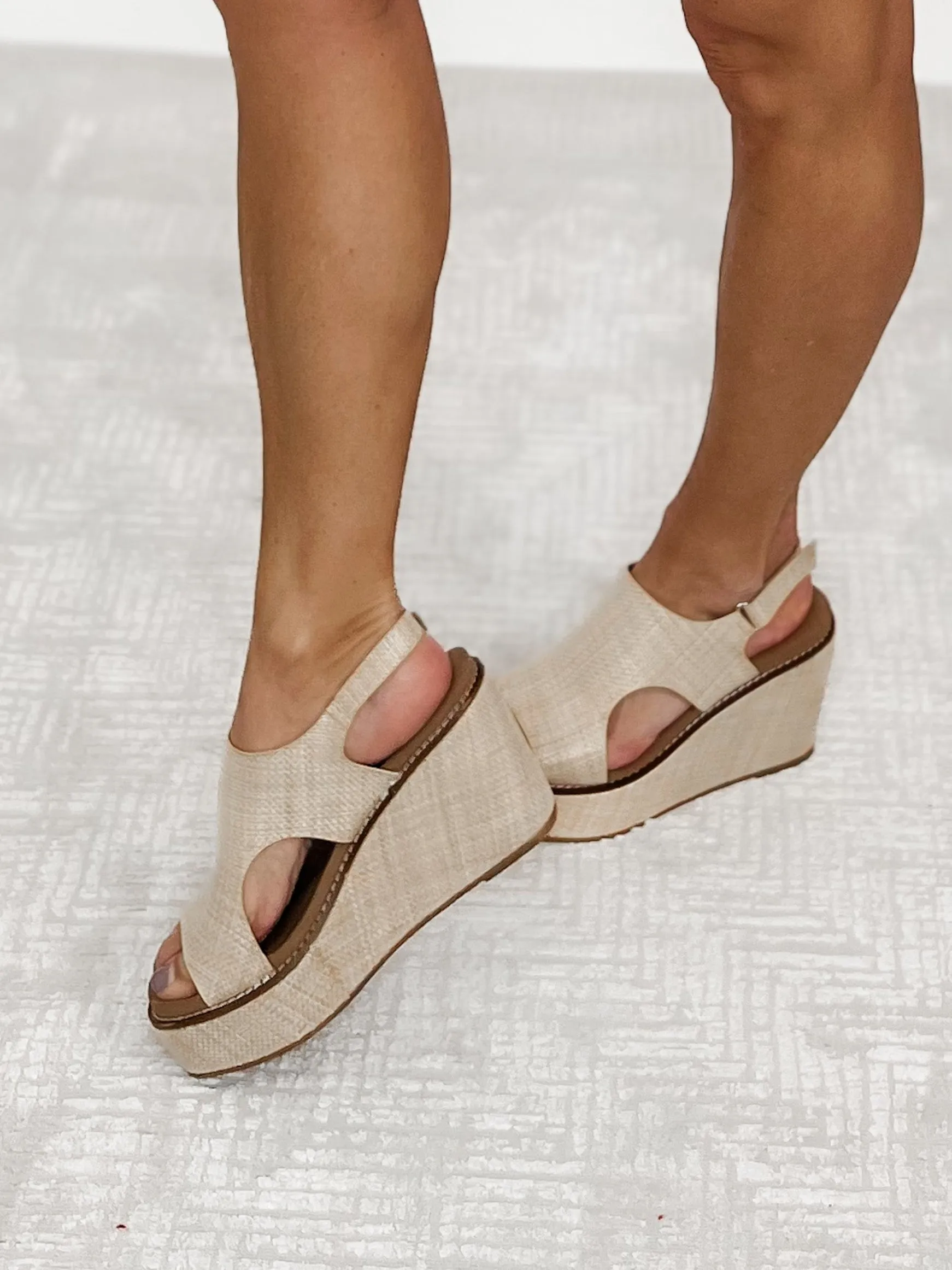 Freddie Raffia Wedge Sandal
