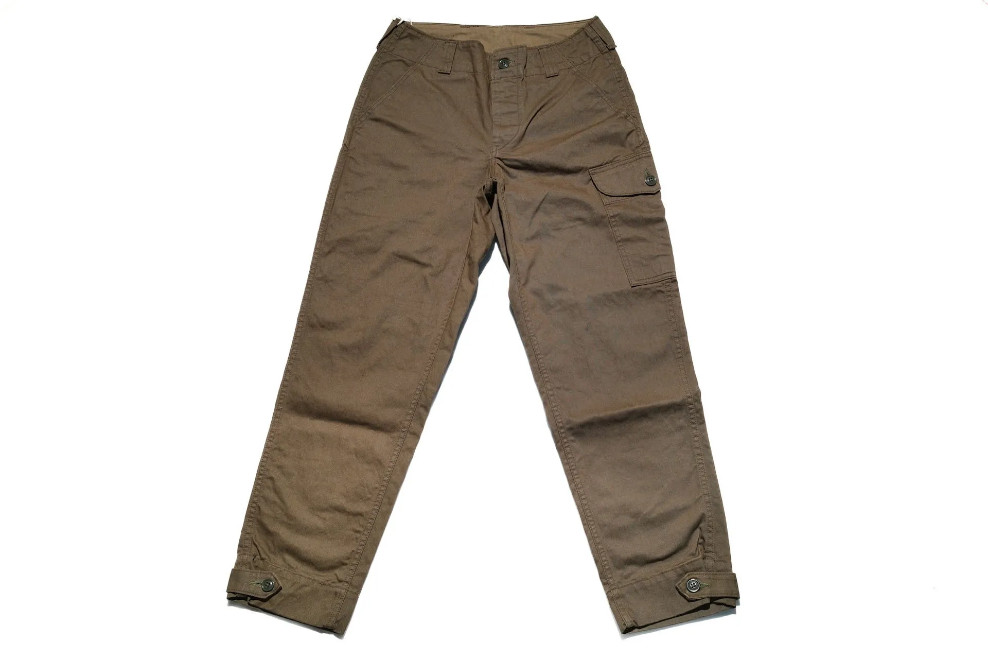 Freewheelers Heavyweight Cotton Drill "Aviators' Trousers" (Dark Olive)