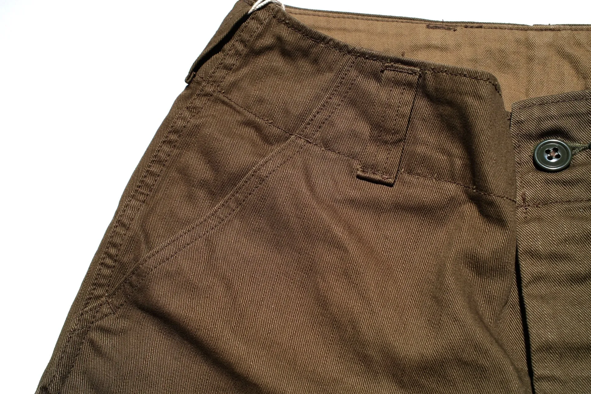 Freewheelers Heavyweight Cotton Drill "Aviators' Trousers" (Dark Olive)