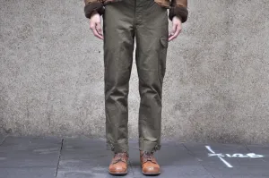 Freewheelers Heavyweight Cotton Drill "Aviators' Trousers" (Dark Olive)
