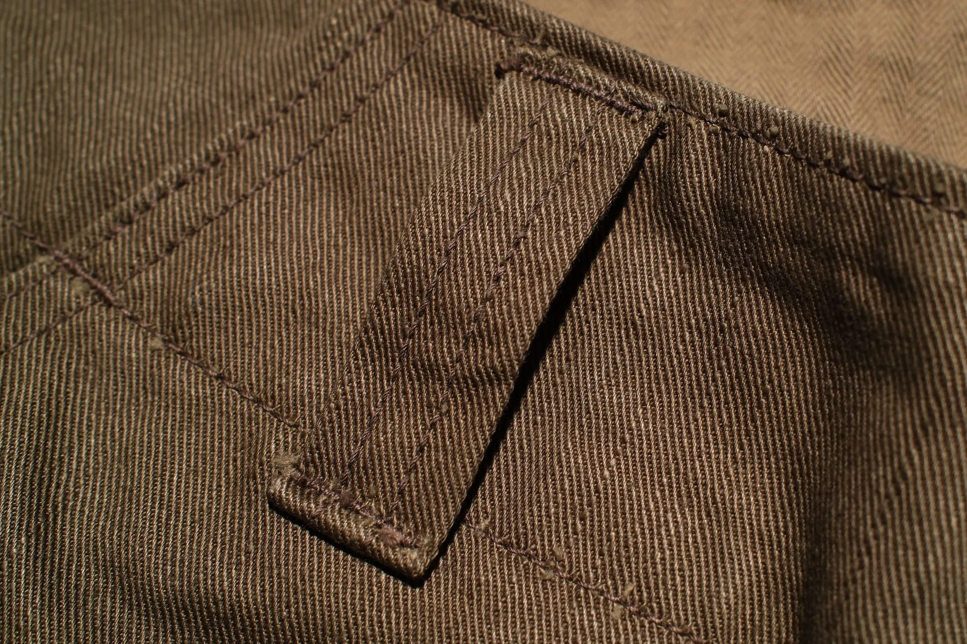 Freewheelers Heavyweight Cotton Drill "Aviators' Trousers" (Dark Olive)