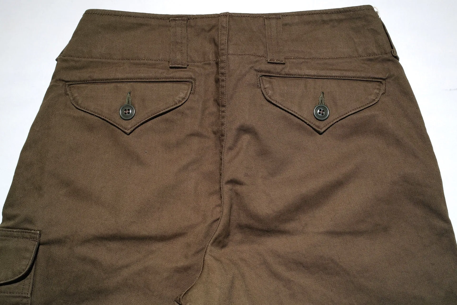 Freewheelers Heavyweight Cotton Drill "Aviators' Trousers" (Dark Olive)