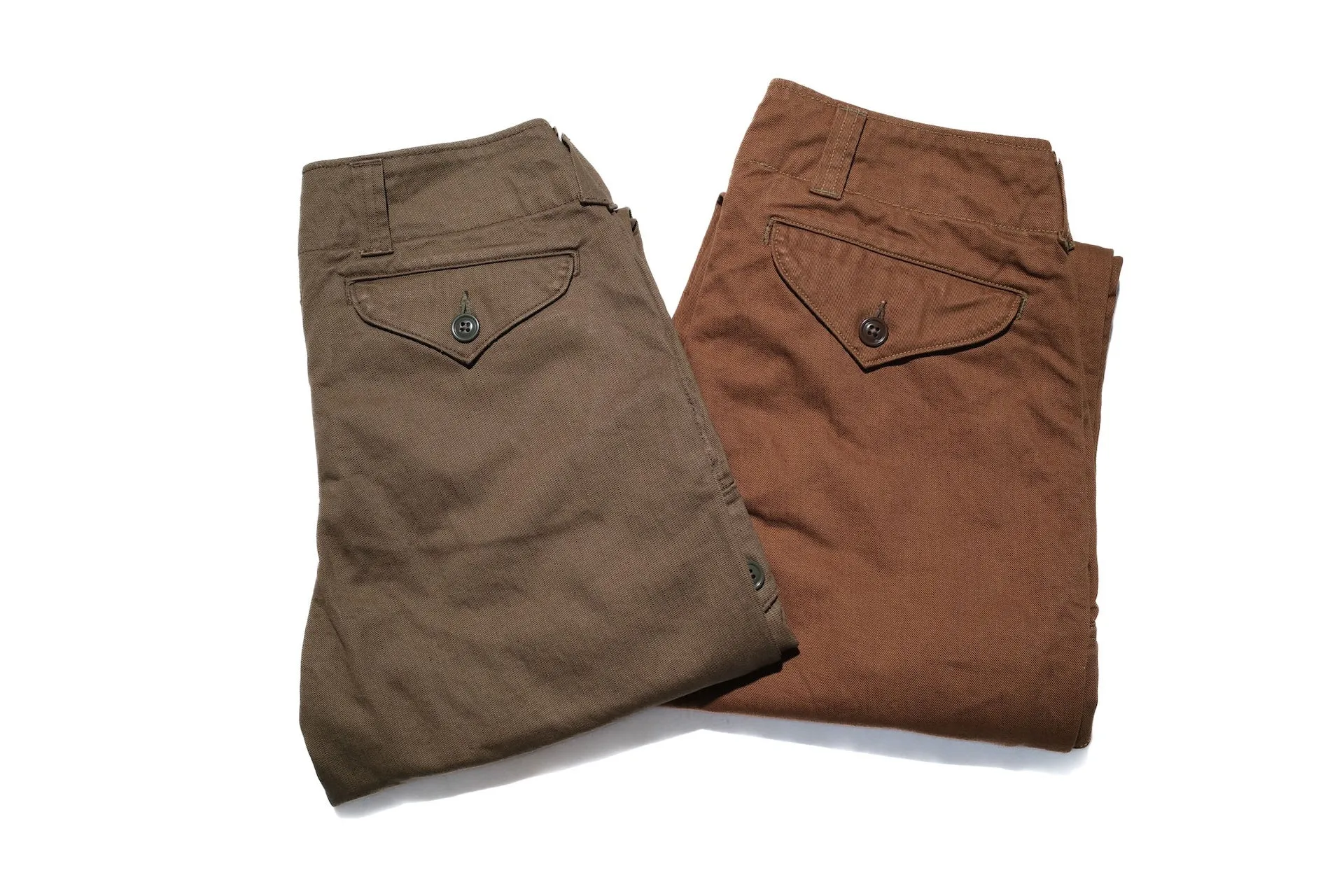 Freewheelers Heavyweight Cotton Drill "Aviators' Trousers" (Dark Olive)