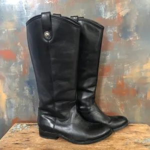 Frye Melissa Black Leather Button Boot Style 77167 Size 7