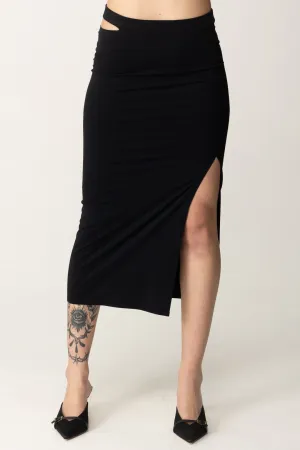 Gonna Midi Aderente con Cut-out Laterale