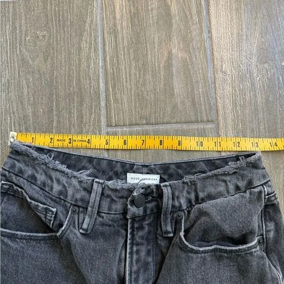 Good American GOOD HERITAGE Icon Straight Black size 4 27