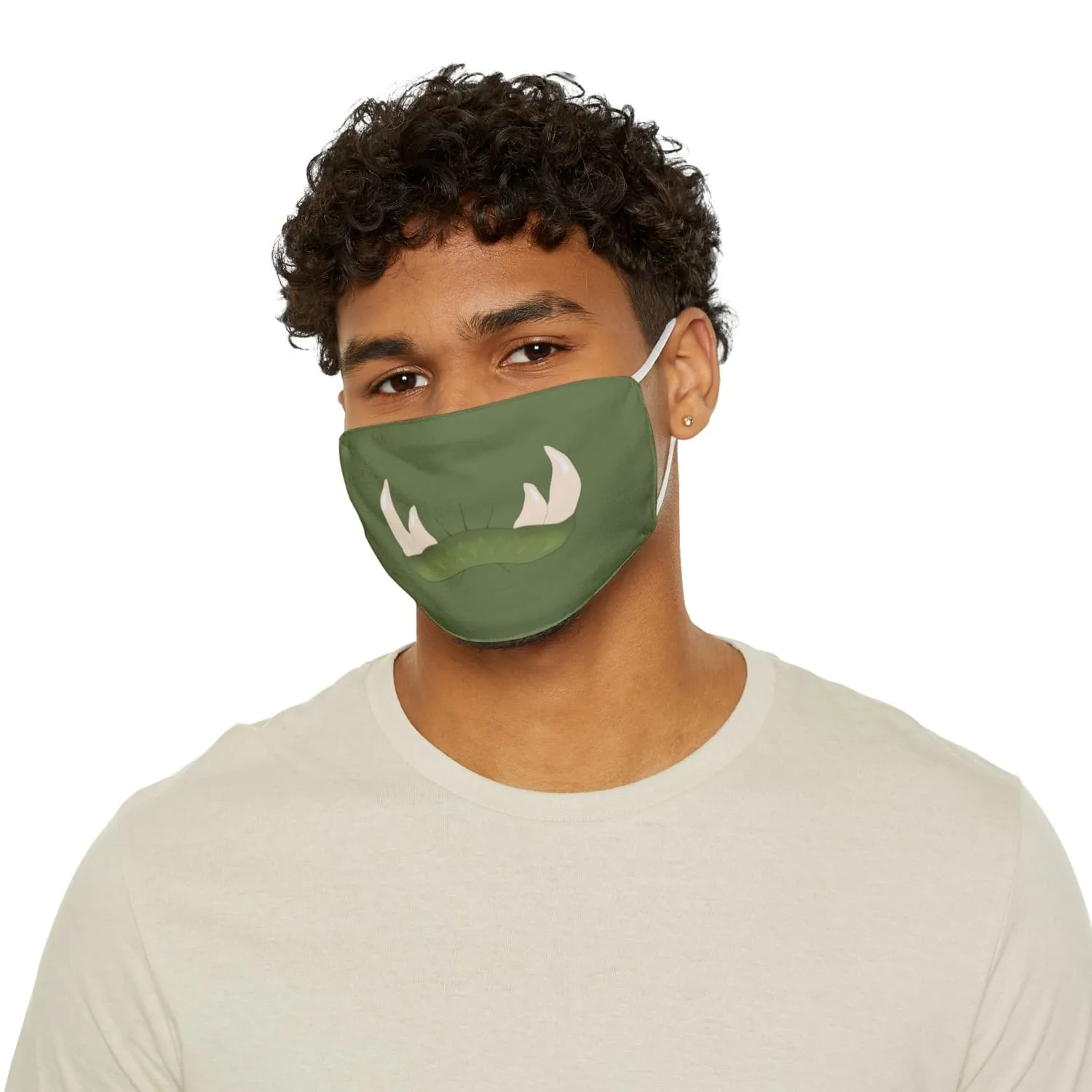 Green Orc Mouth Snug-Fit Fabric Face Mask
