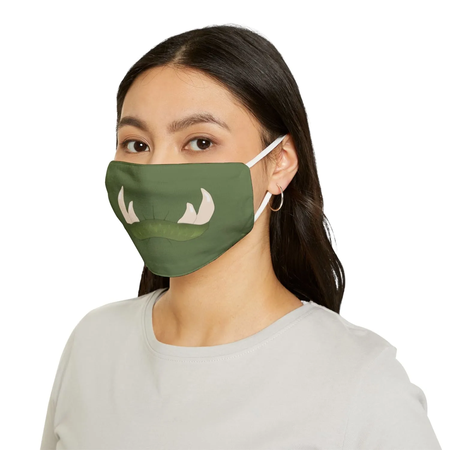 Green Orc Mouth Snug-Fit Fabric Face Mask