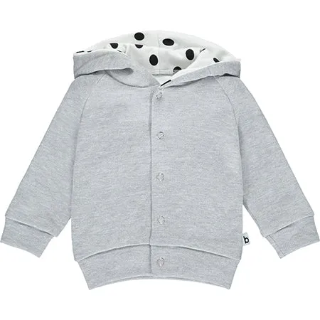 Grey Hoodie with Polka Dot Lining (Retired)