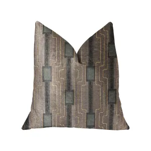 Gusto Square Blue Luxury Throw Pillow