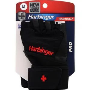 Harbinger Pro Wristwrap Glove Black (M) 2 glove