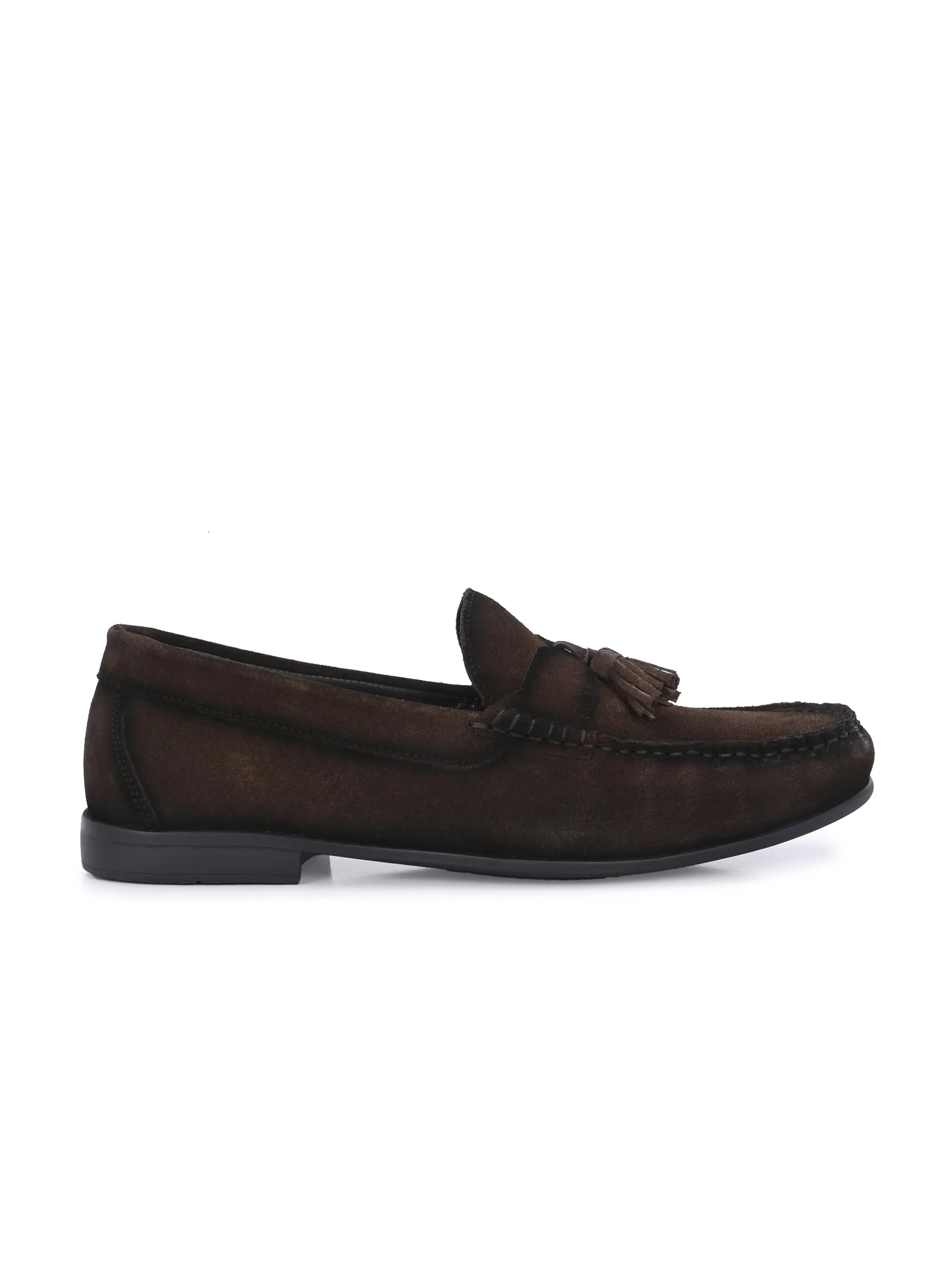 HITZ Men's Brown Leather Casual Loafers