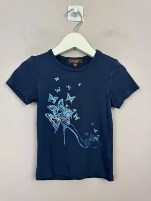 Imoga Navy Butterfly T-shirt 2y (sizing 18-24m)