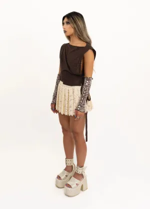 Iridescent platform sandals