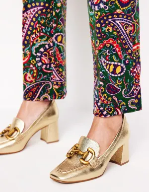 Iris Absatz-Loafer mit Trensendetail-Aquamarine Bunny