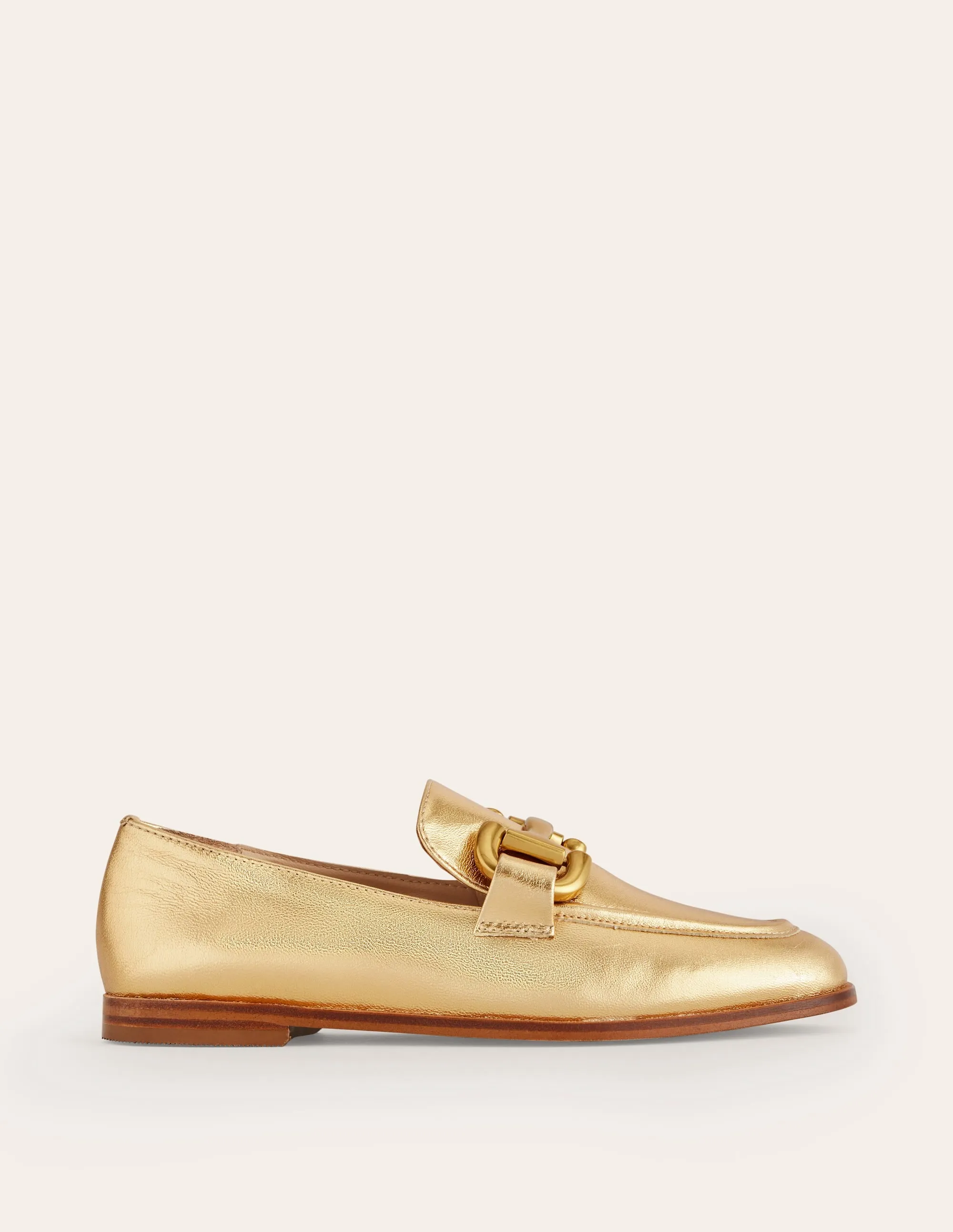 Iris Loafer mit Trensendetail-Gold Leder