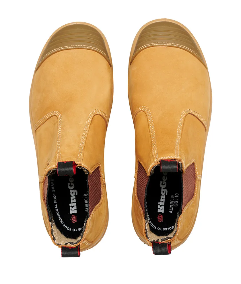 KingGee Men's Comfortmax Gusset Elastic Sided Boots - Wheat