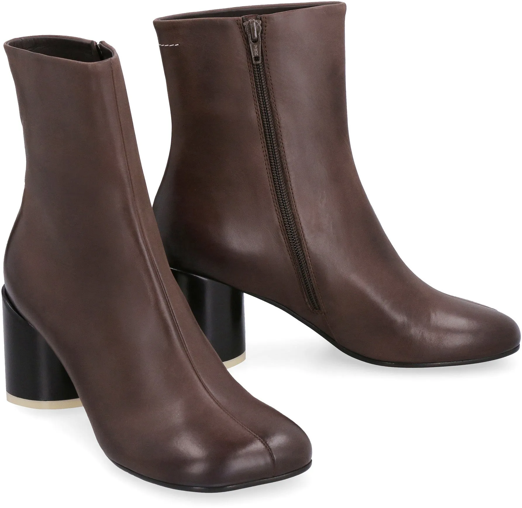 Leather ankle boots