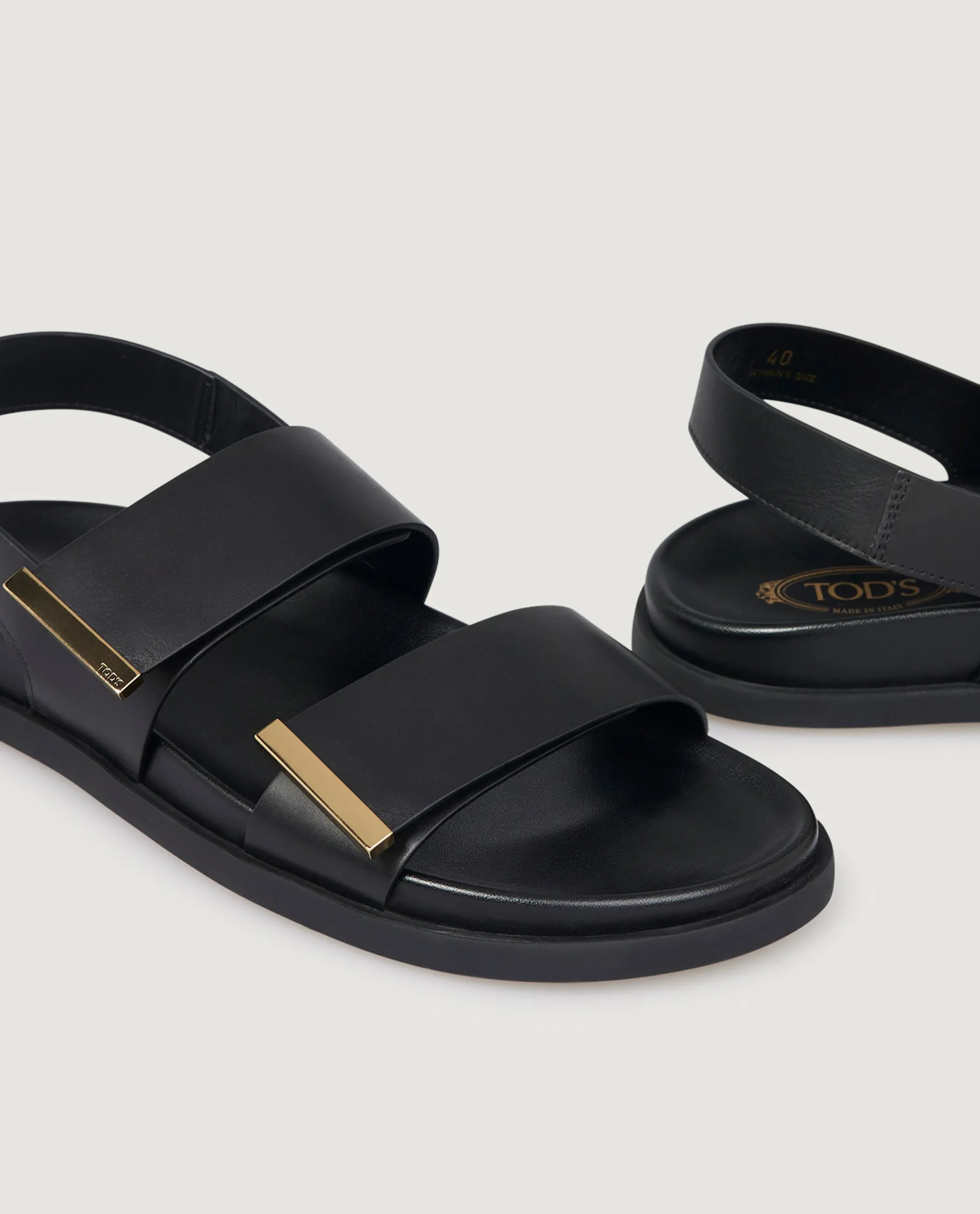 Lederen Sandalen - Zwart