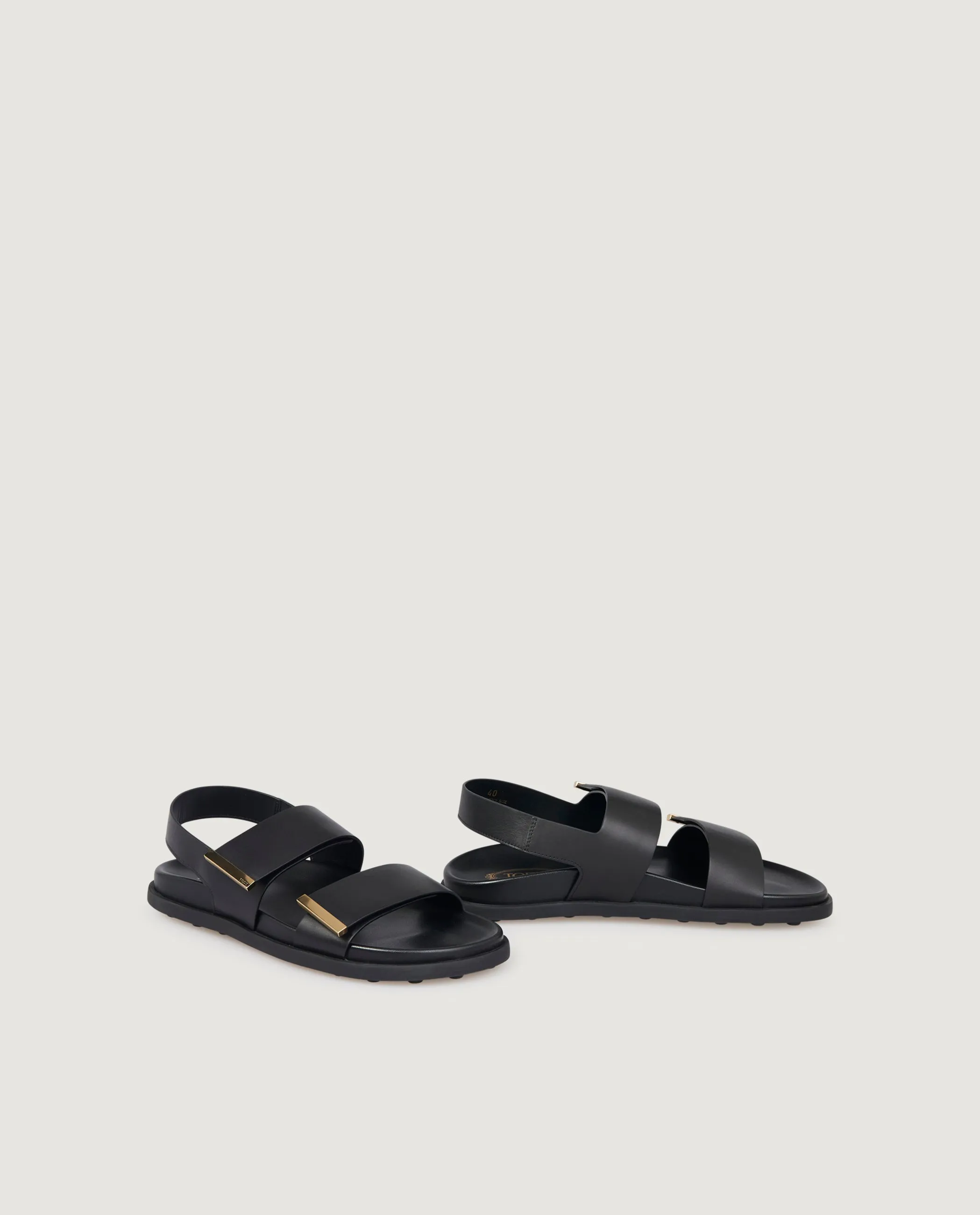 Lederen Sandalen - Zwart