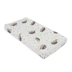Little Unicorn Cotton Muslin Changing Pad Cover - Hedgehog