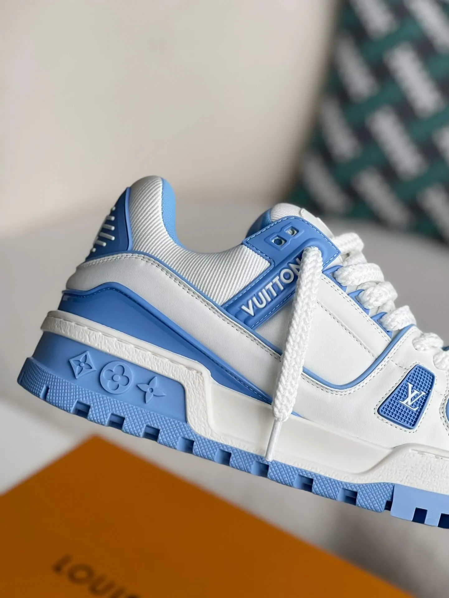 Louis Vuitton LV Trainer White Blue Maxi Sneaker