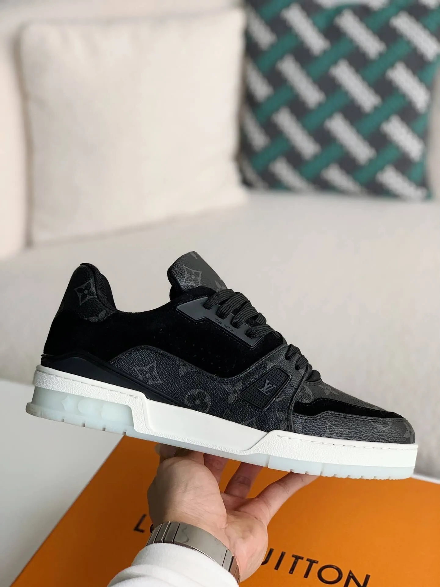 Louis Vuitton Trainer Black Monogram