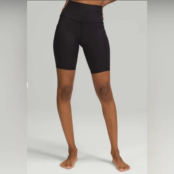 Lululemon Align High Rise Short with Pockets 8&quot; Jewel Emboss Black