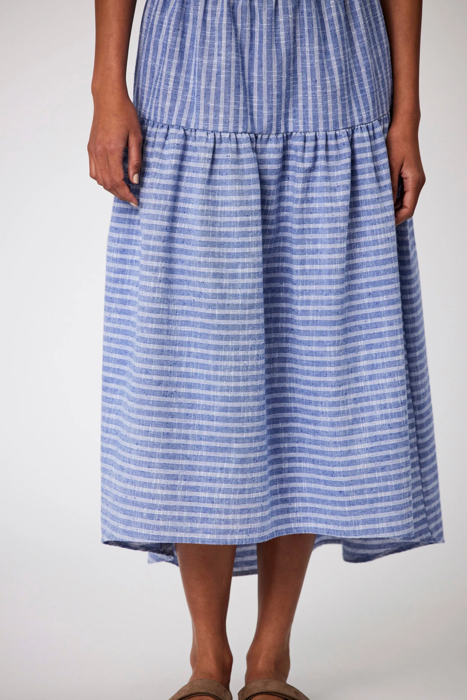 Madrid Skirt - Denim Stripe