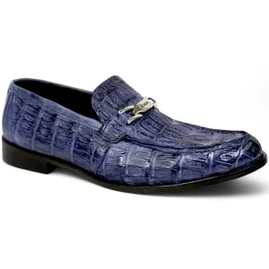 Mauri Chapel 1028/3 Wonder Blue Pepper Hornback Bit Loafers