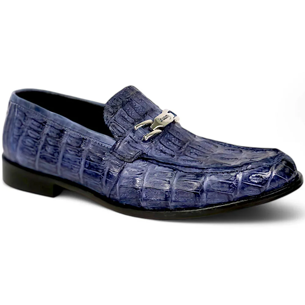 Mauri Chapel 1028/3 Wonder Blue Pepper Hornback Bit Loafers