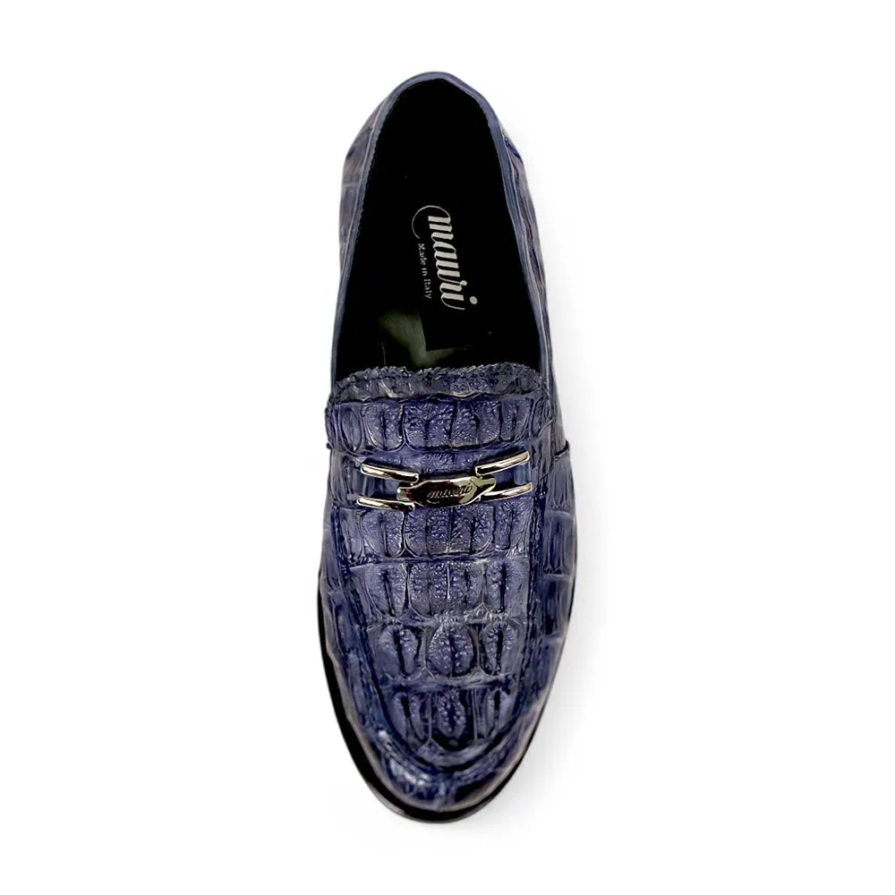 Mauri Chapel 1028/3 Wonder Blue Pepper Hornback Bit Loafers
