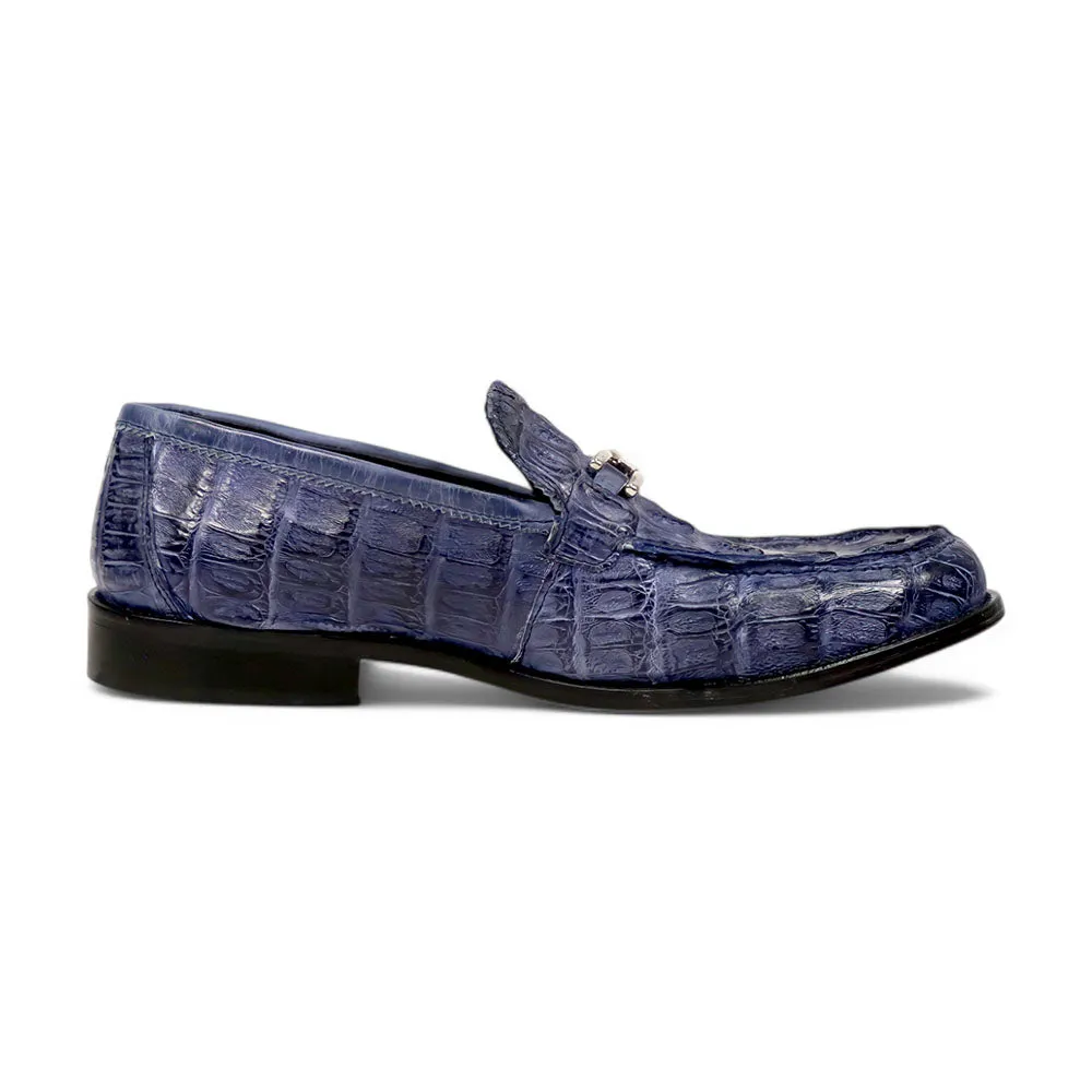 Mauri Chapel 1028/3 Wonder Blue Pepper Hornback Bit Loafers