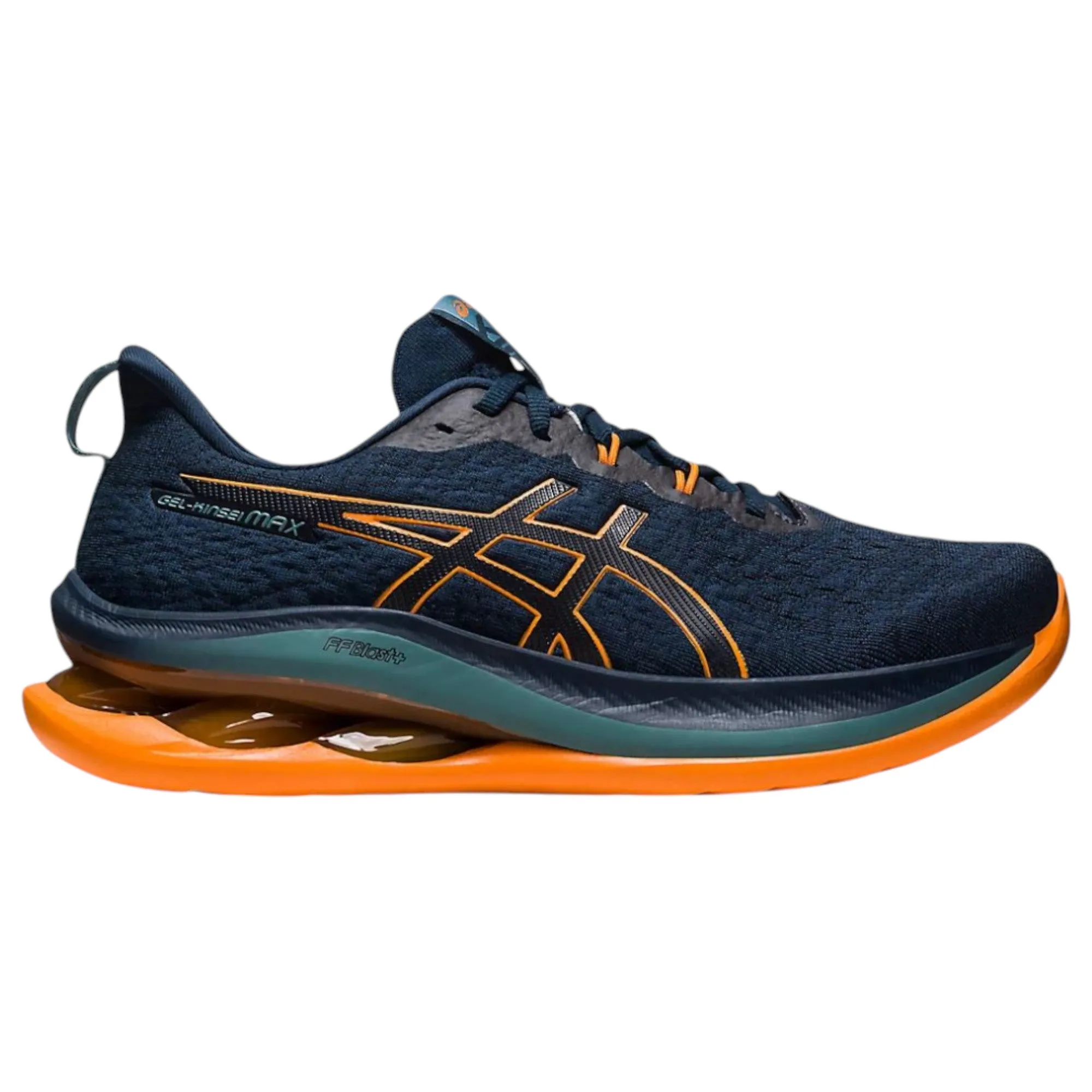 Mens Asics Gel-Kinsei Max French Blue/ Bright Orange Athletic Running Shoes