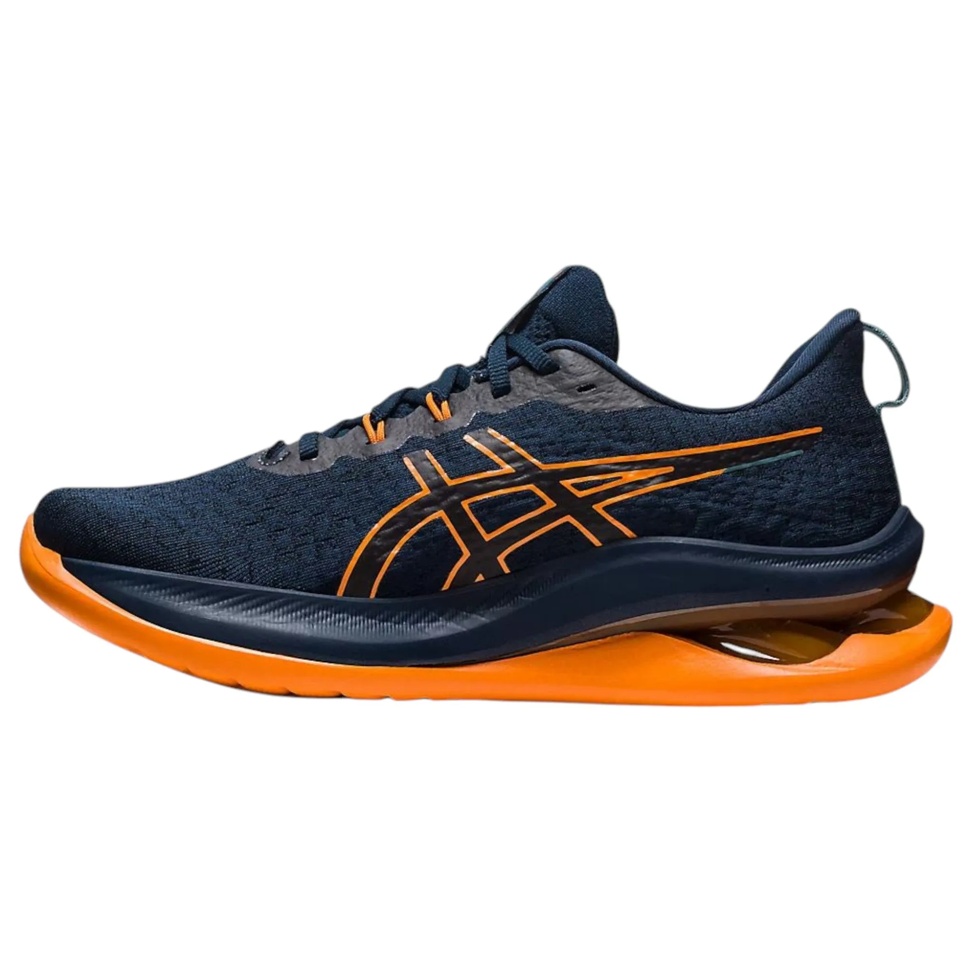 Mens Asics Gel-Kinsei Max French Blue/ Bright Orange Athletic Running Shoes