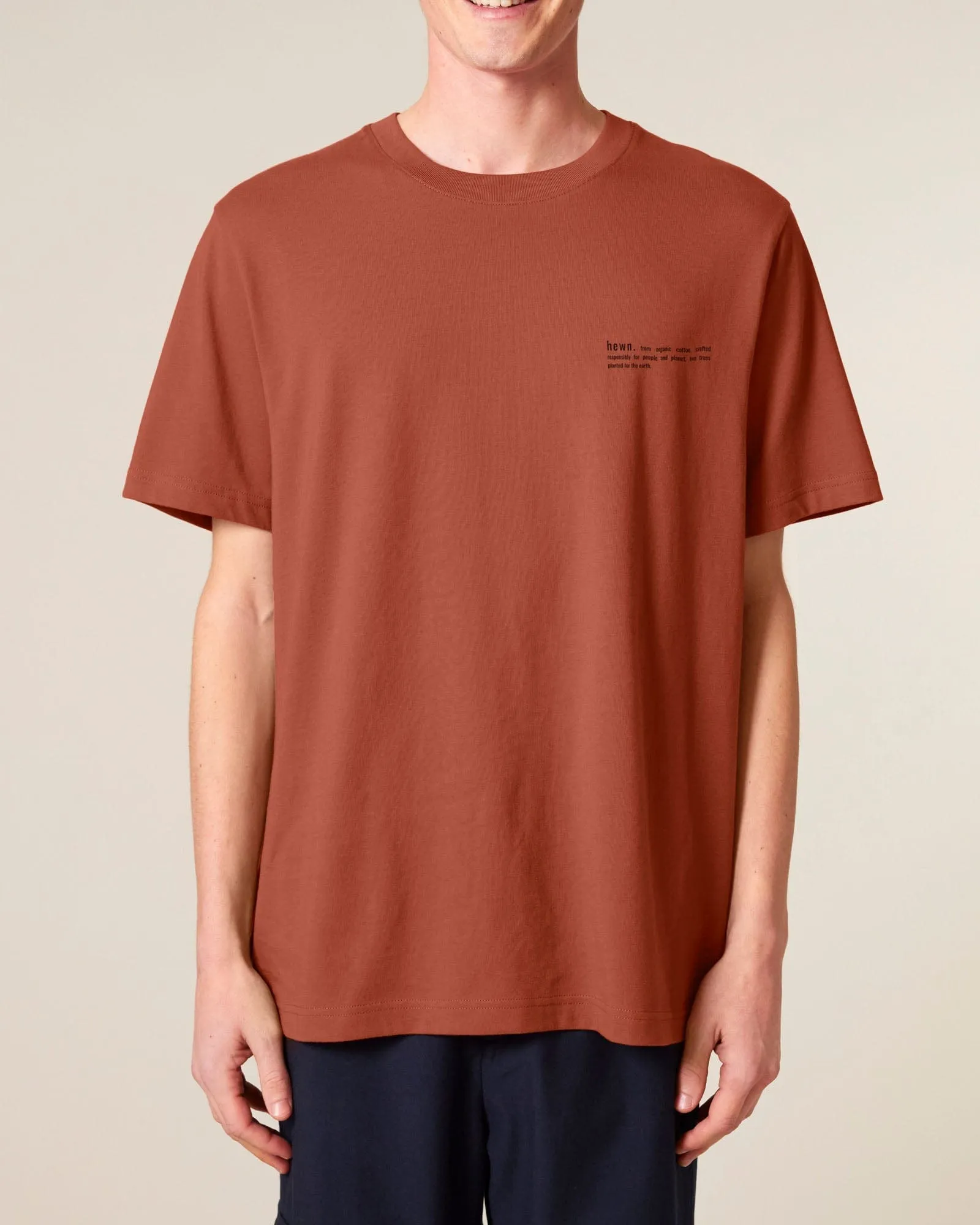 Men's Organic Cotton Relaxed Fit T-shirt | Clay Brown