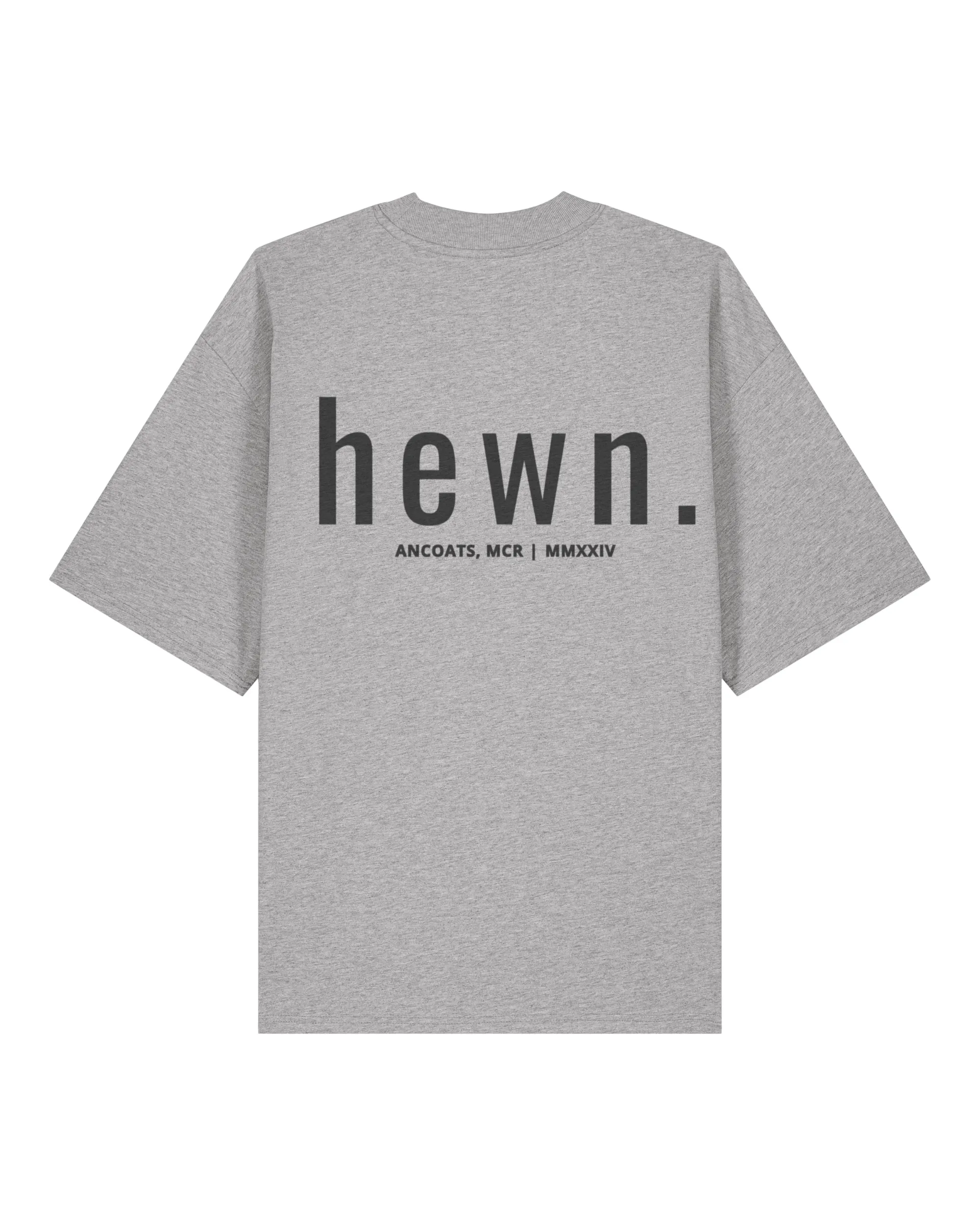 Men's Organic Cotton Signature Oversized T-Shirt | Rock Grey Marl