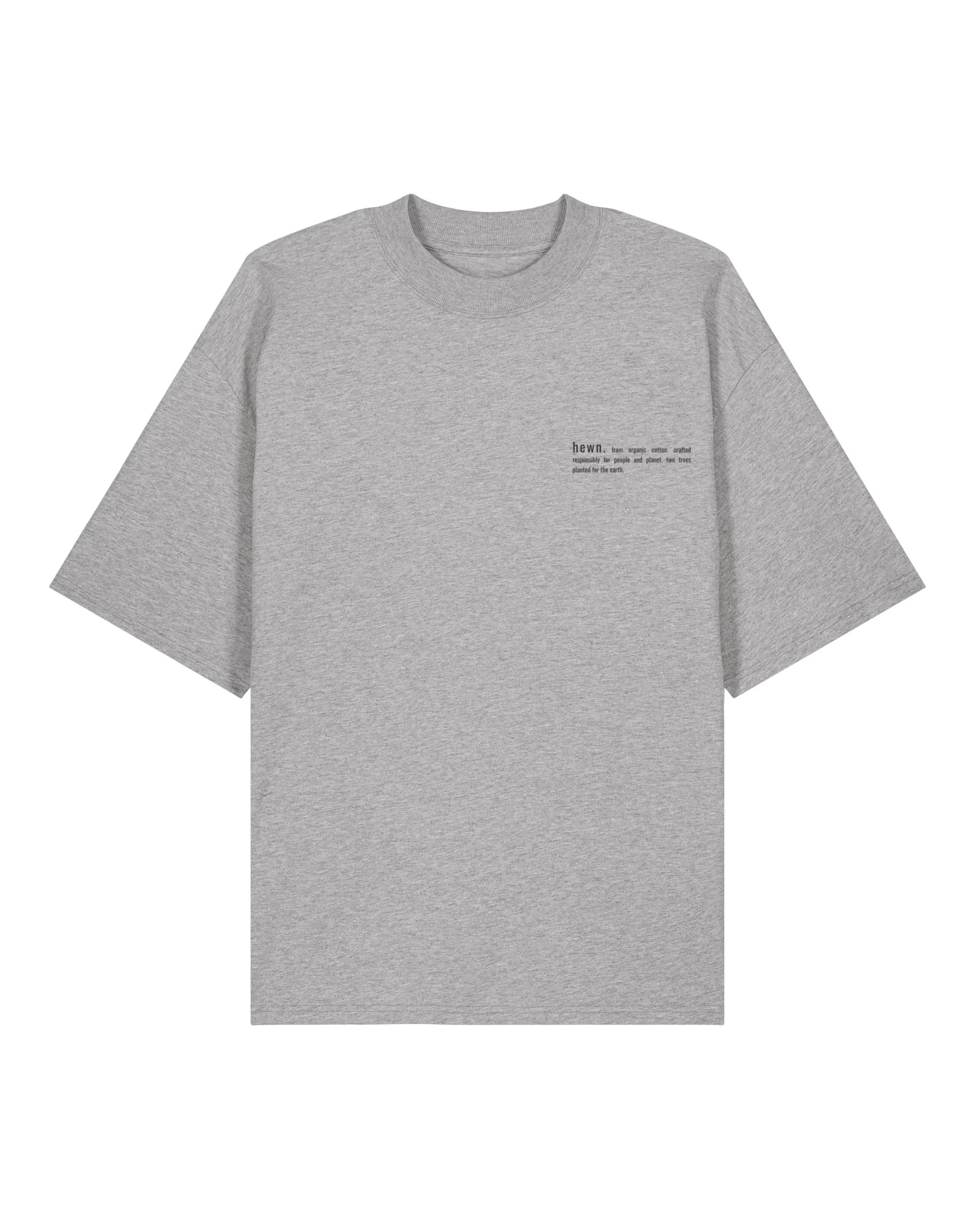 Men's Organic Cotton Signature Oversized T-Shirt | Rock Grey Marl