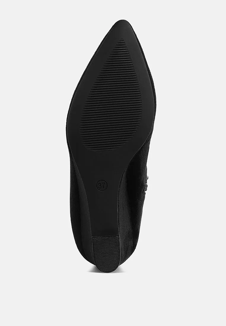 Microfiber Wedge Heel Boots By RAG