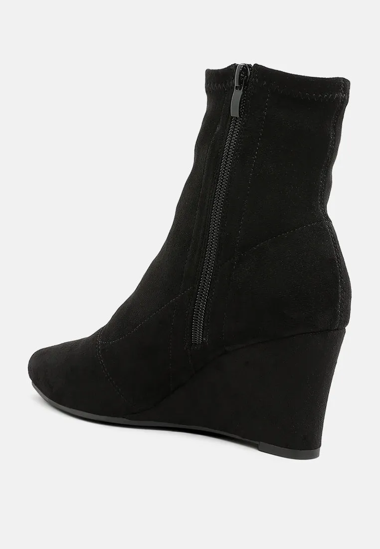Microfiber Wedge Sock Boots By RUW